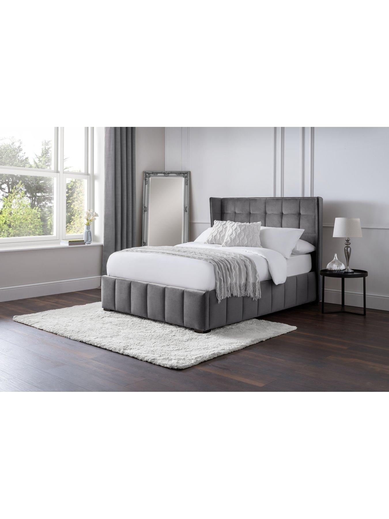 undefined Gatsby Fabric Bed - Grey