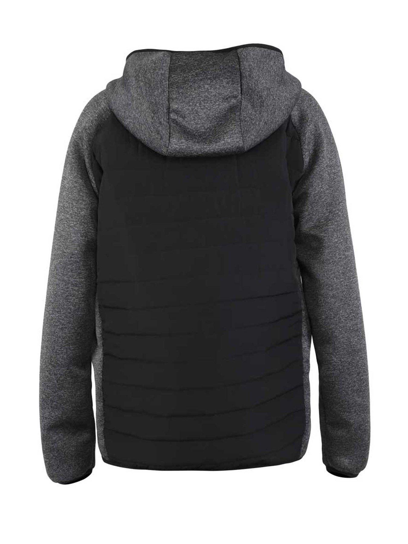Image 5 of 5 of D555 Quilted Jacket Fleece Sleeves - Black/Grey