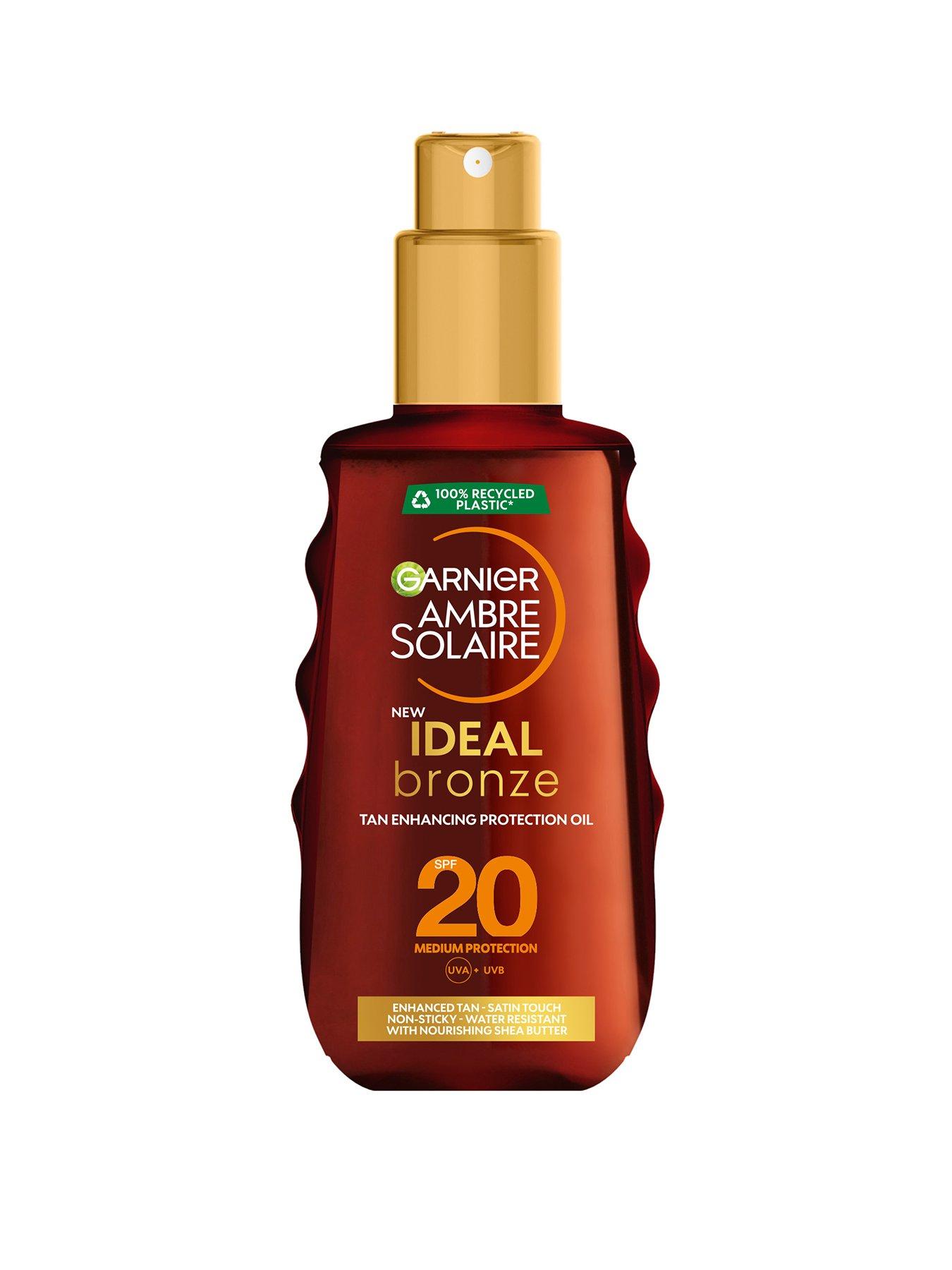 undefined Garnier Ambre Solaire Ideal Bronze Protective Oil Sun Cream Spray SPF20, UVA  &  UVB Protection, 150ml