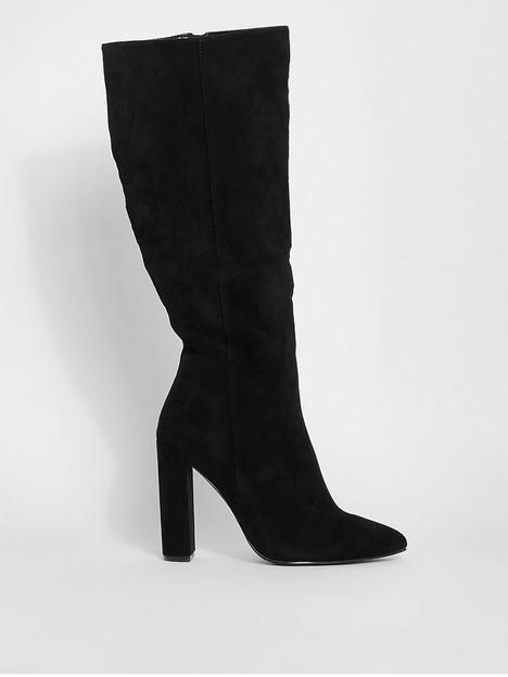 boohoo-boohoo-pointed-knee-high-heeled-boot-black