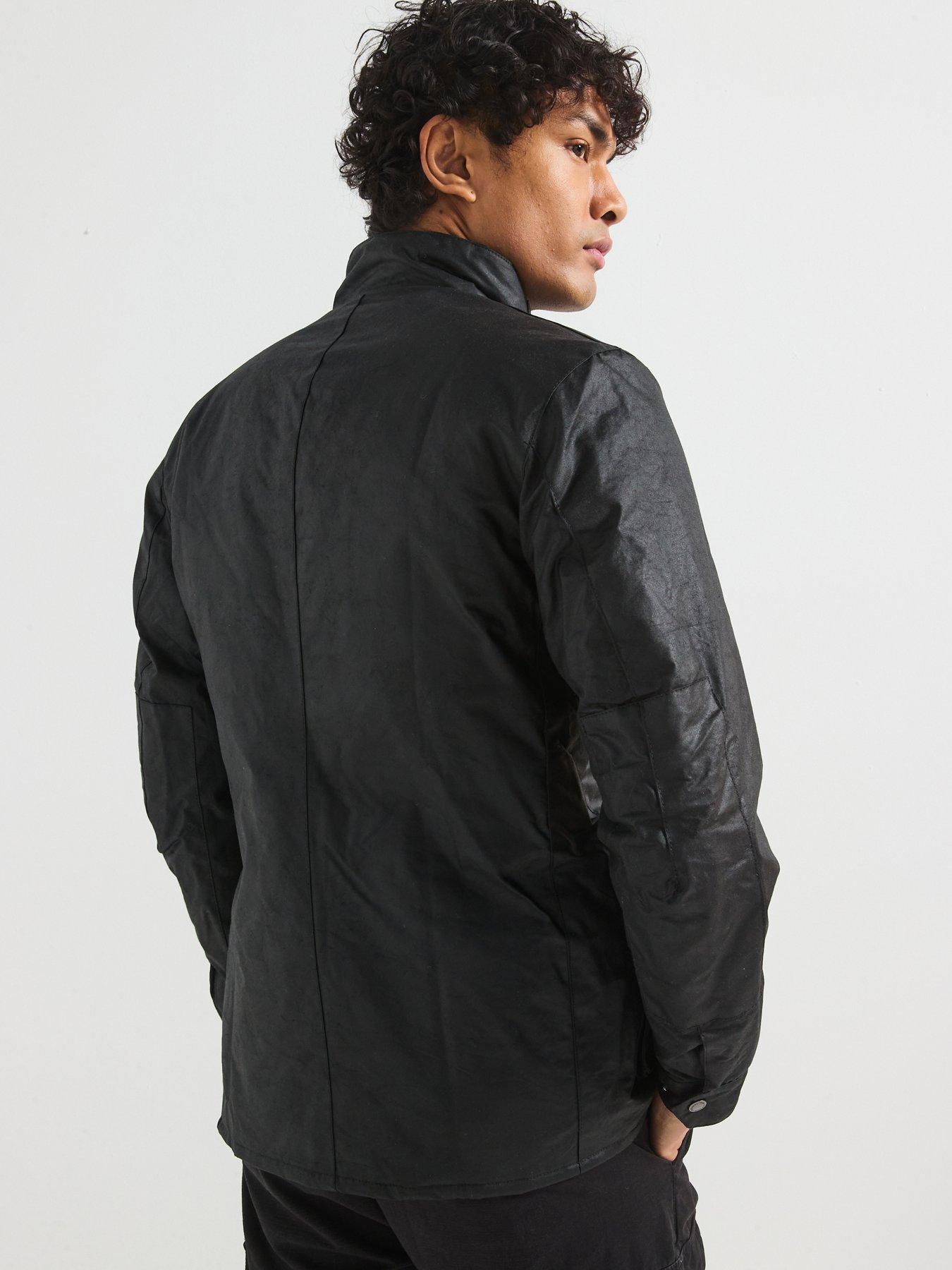 Image 2 of 6 of Barbour International Mens Duke Waxed Multi Pocket Jacket - Black
