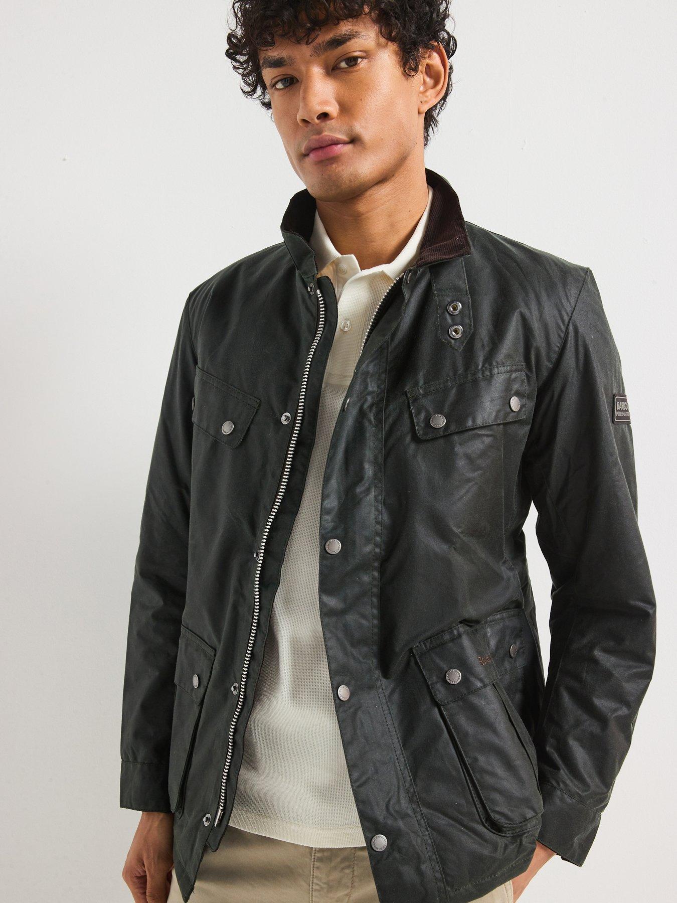 Barbour duke jacket white on sale