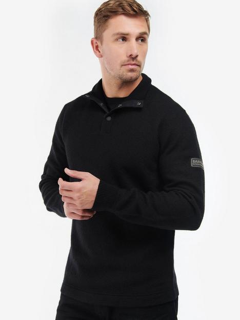 barbour-international-steele-half-snap-knitted-jumper-black
