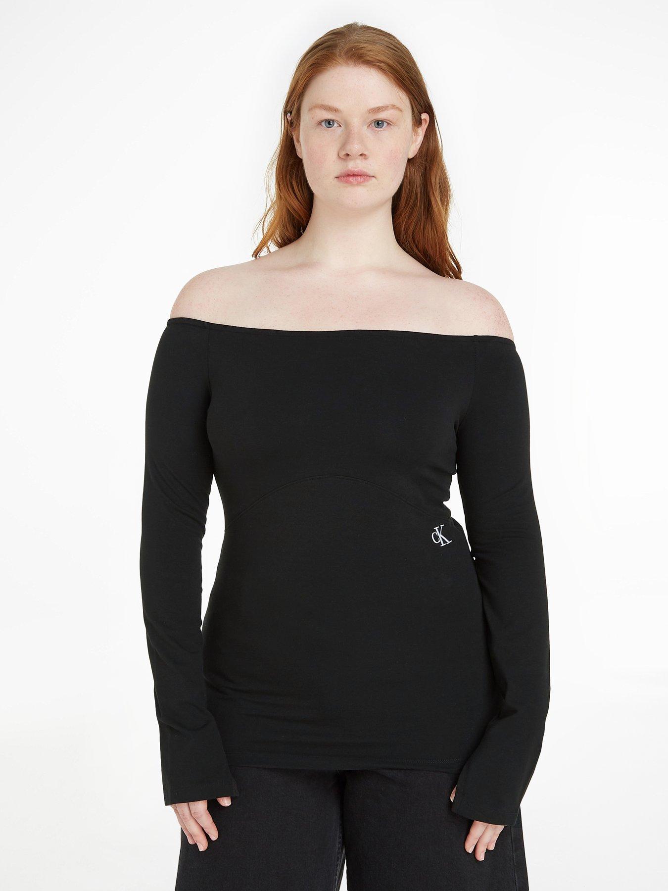 Calvin klein bardot top hot sale