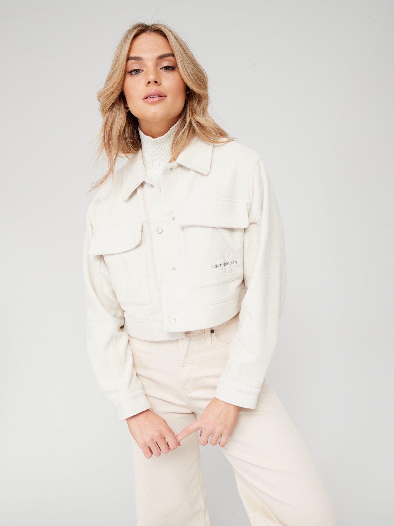 Calvin Klein Jeans Polar Fleece Jacket - Cream | Very Ireland