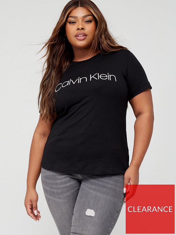 saltet Magtfulde Arne Calvin Klein Plus Size Core Logo T-shirt - Black | Very Ireland