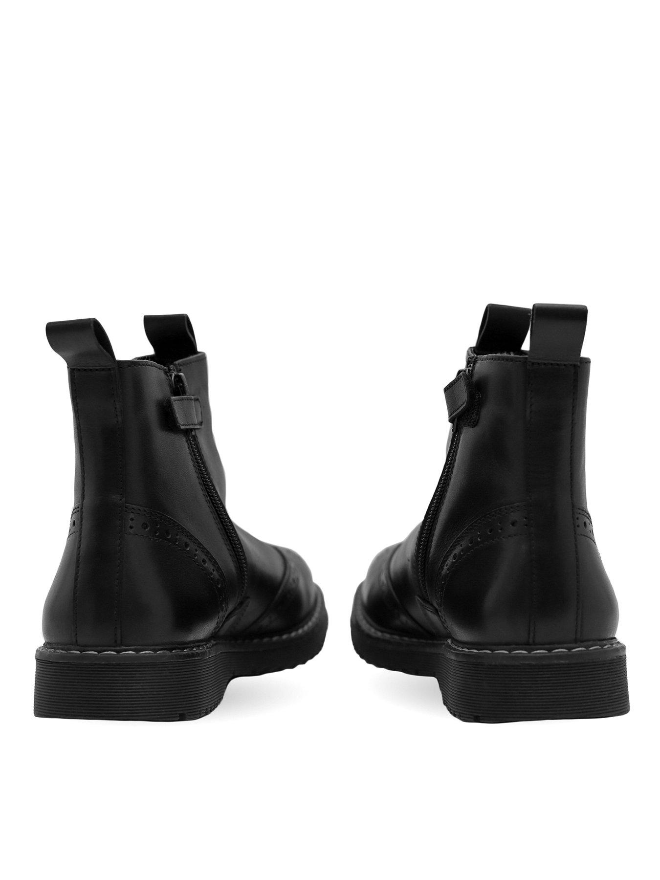 Childrens black leather on sale boots