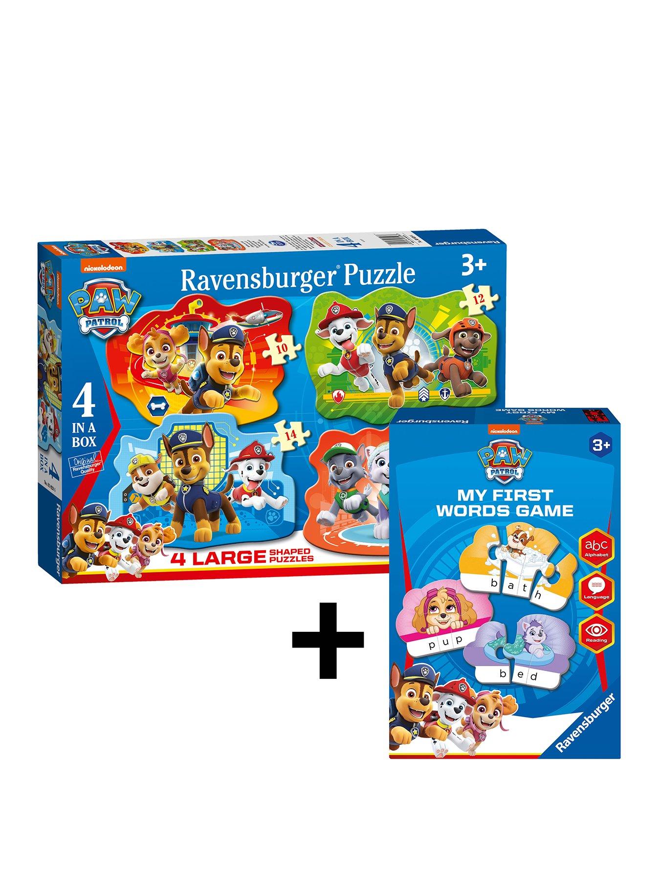 undefined Paw Patrol Twin Pack - 4 Large Shaped Puzzles  &  My First Words