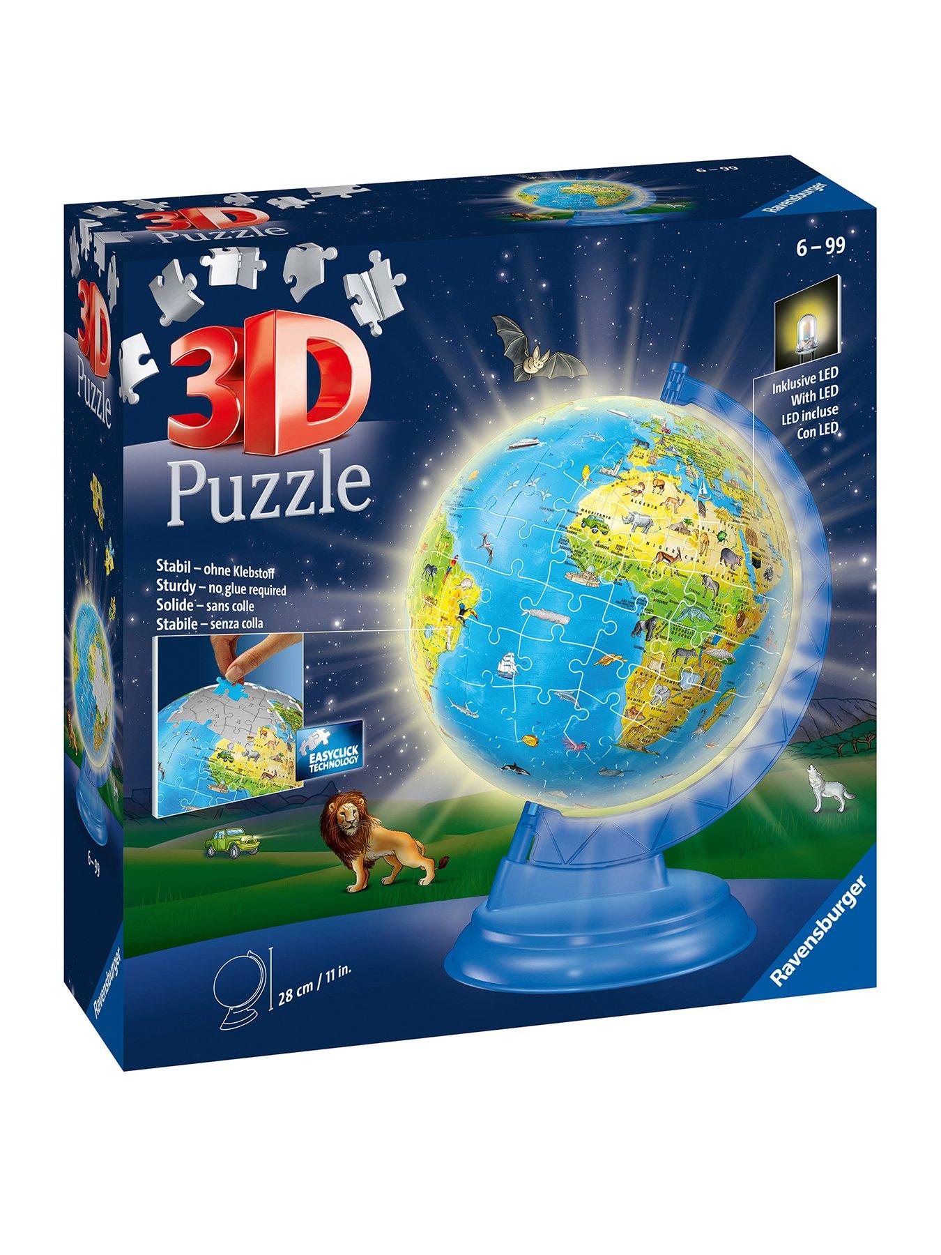 Ravensburger children's world globe 180 piece hot sale 3d jigsaw puzzle