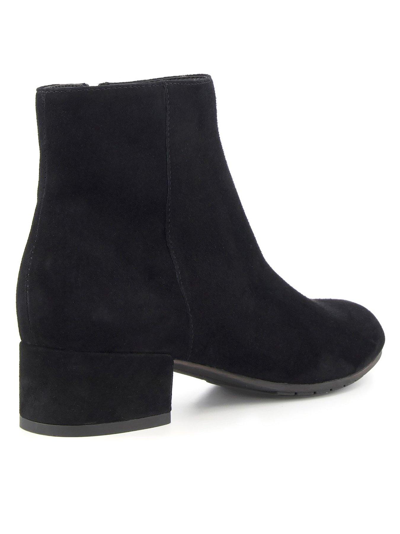 Image 2 of 4 of Dune London Pippie Suede Smart Low Boot - Black