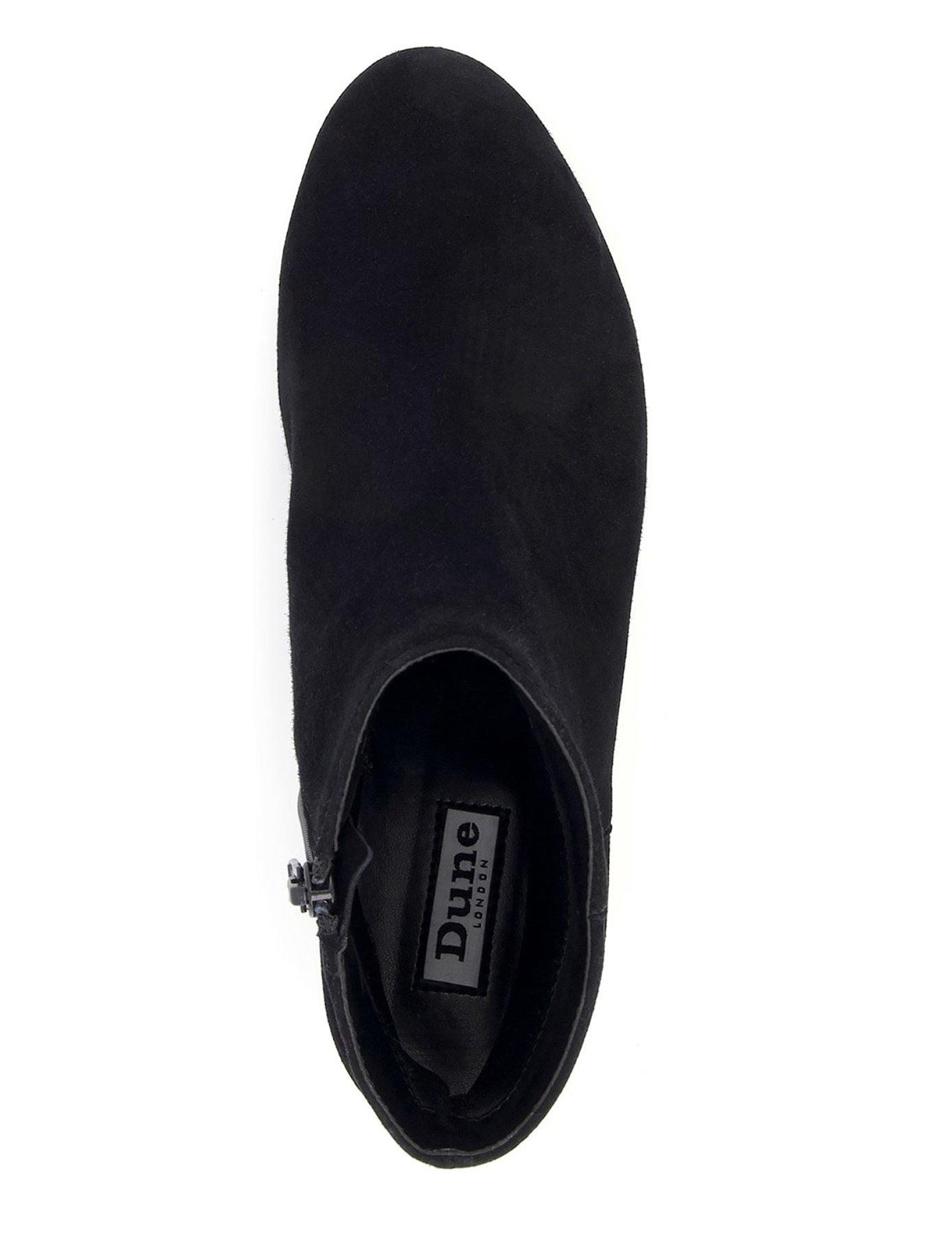 Image 4 of 4 of Dune London Pippie Suede Smart Low Boot - Black