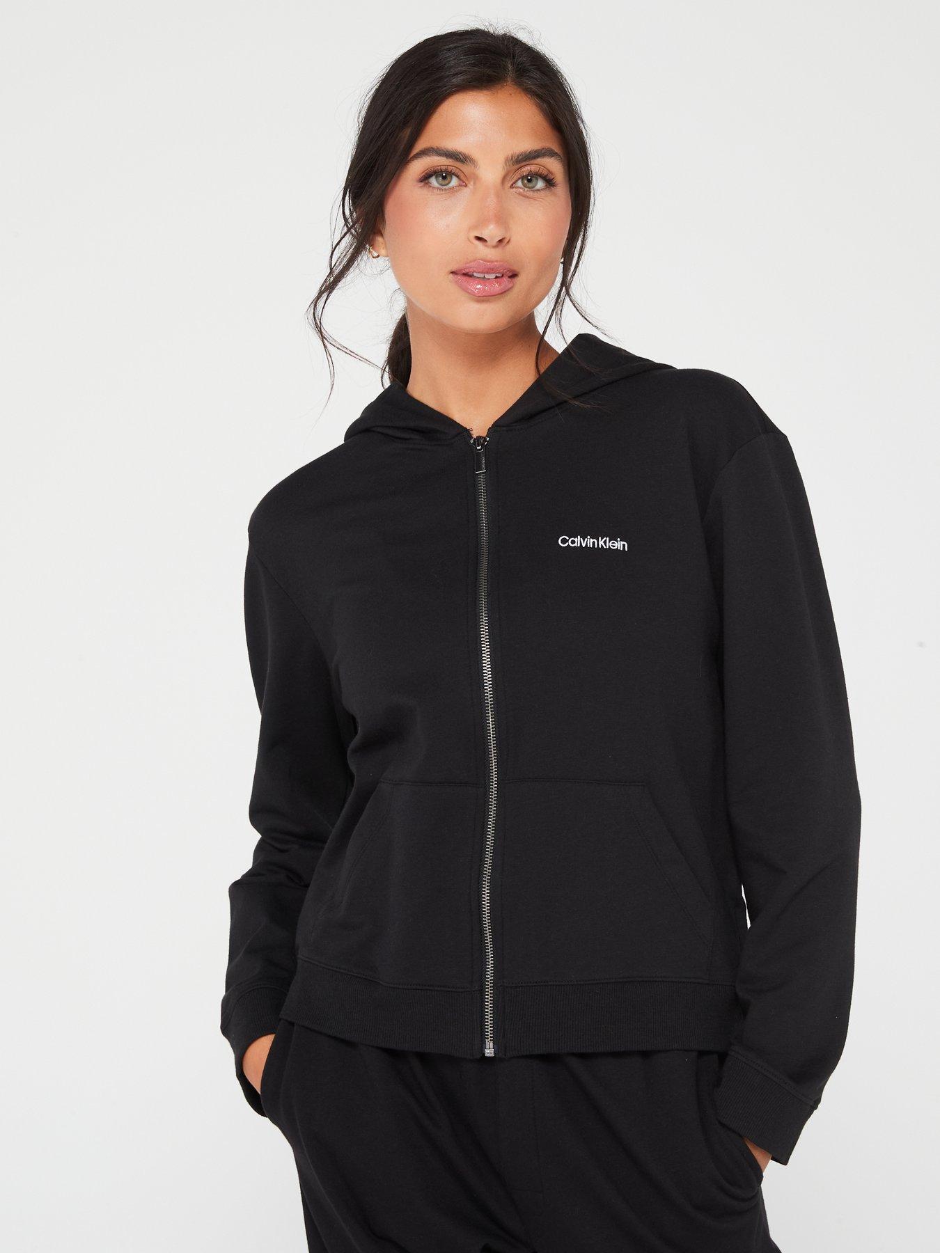 Calvin Klein New Modern Cotton Full Zip Hoodie - Black