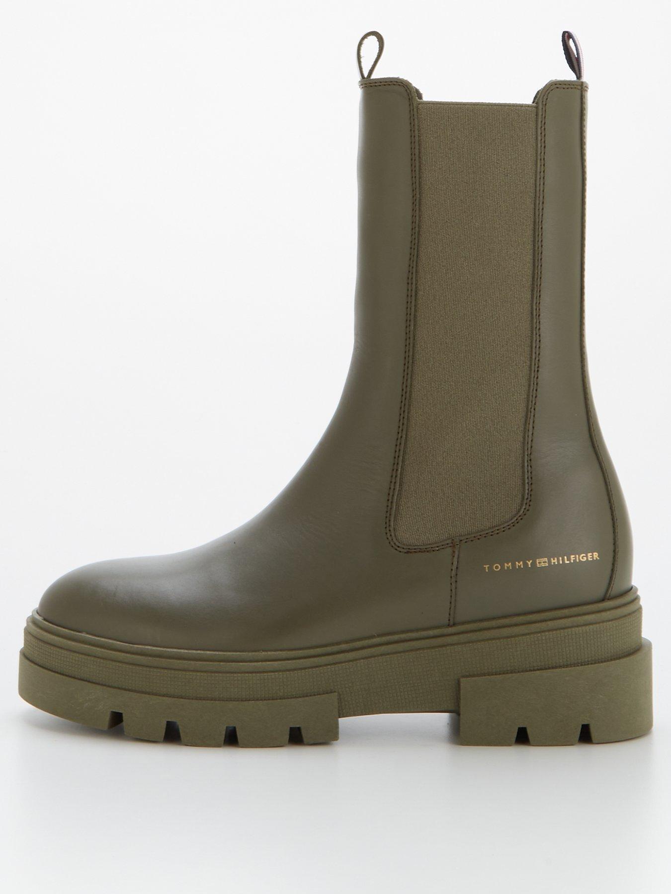 Tommy hilfiger shop green boots