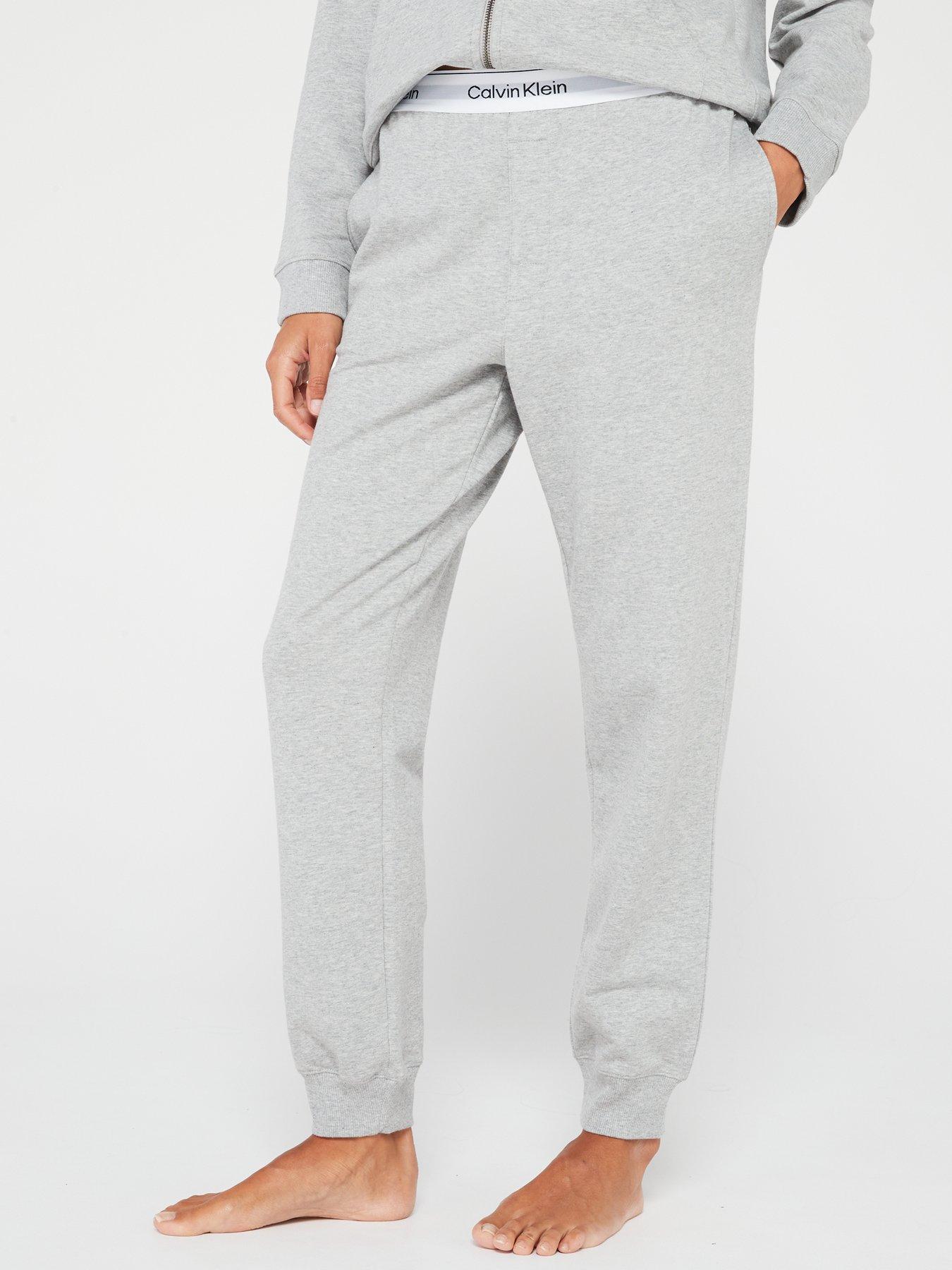 Topshop brushed ribbed sweatpants in gray heather
