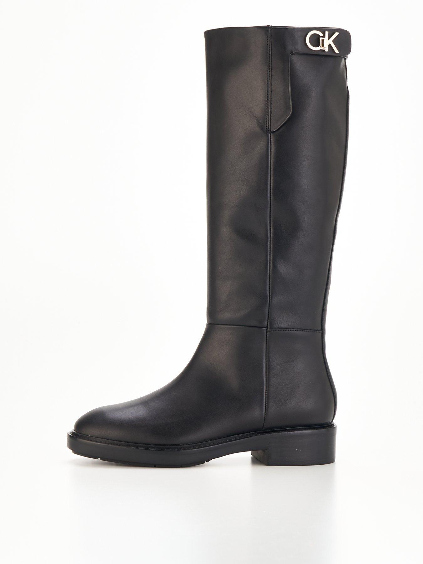 Calvin Klein Rubber Sole Knee Boots Black Very Ireland