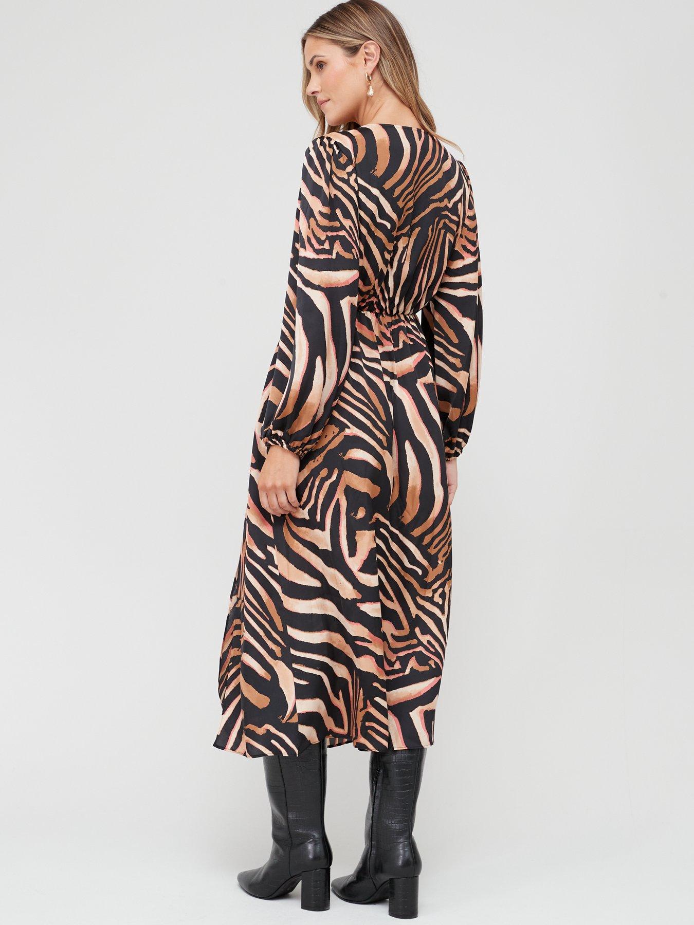 Miss selfridge clearance zebra dress