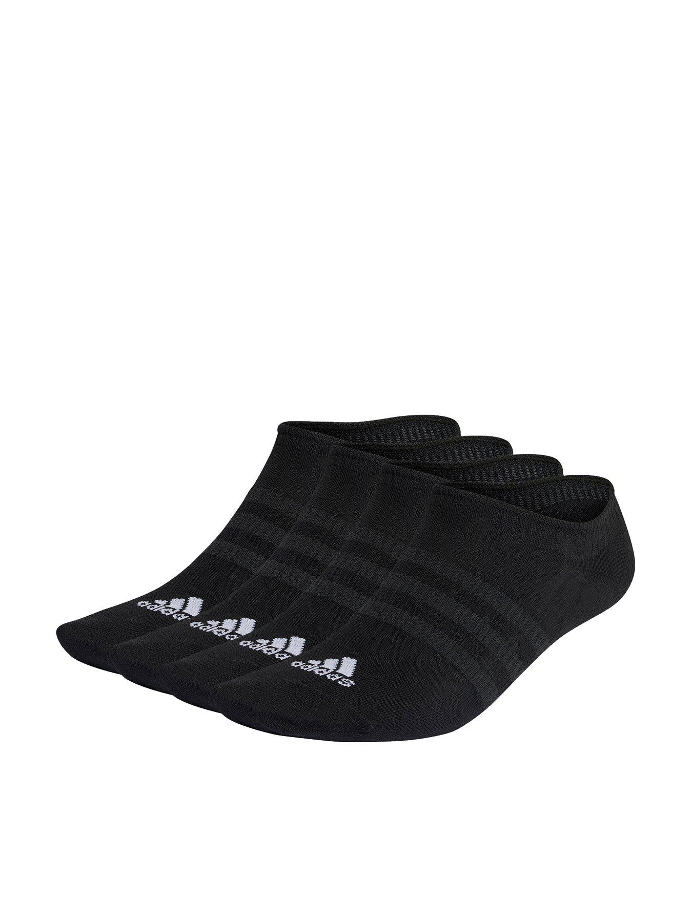 adidas-3-pack-no-show-socks-blackwhitefront