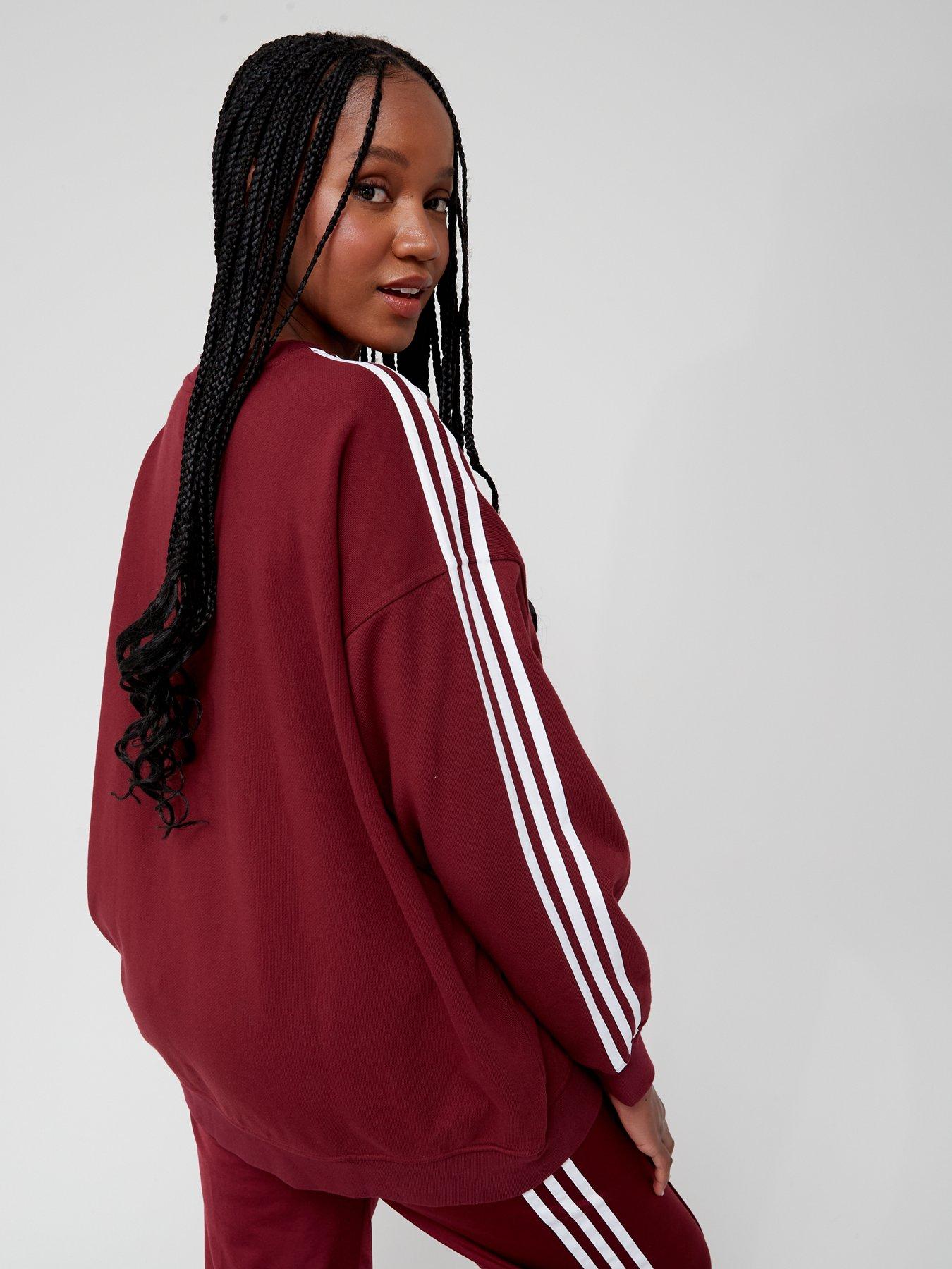 adidas Originals Adicolor Oversized Sweatshirt Ireland Very | Burgundy 