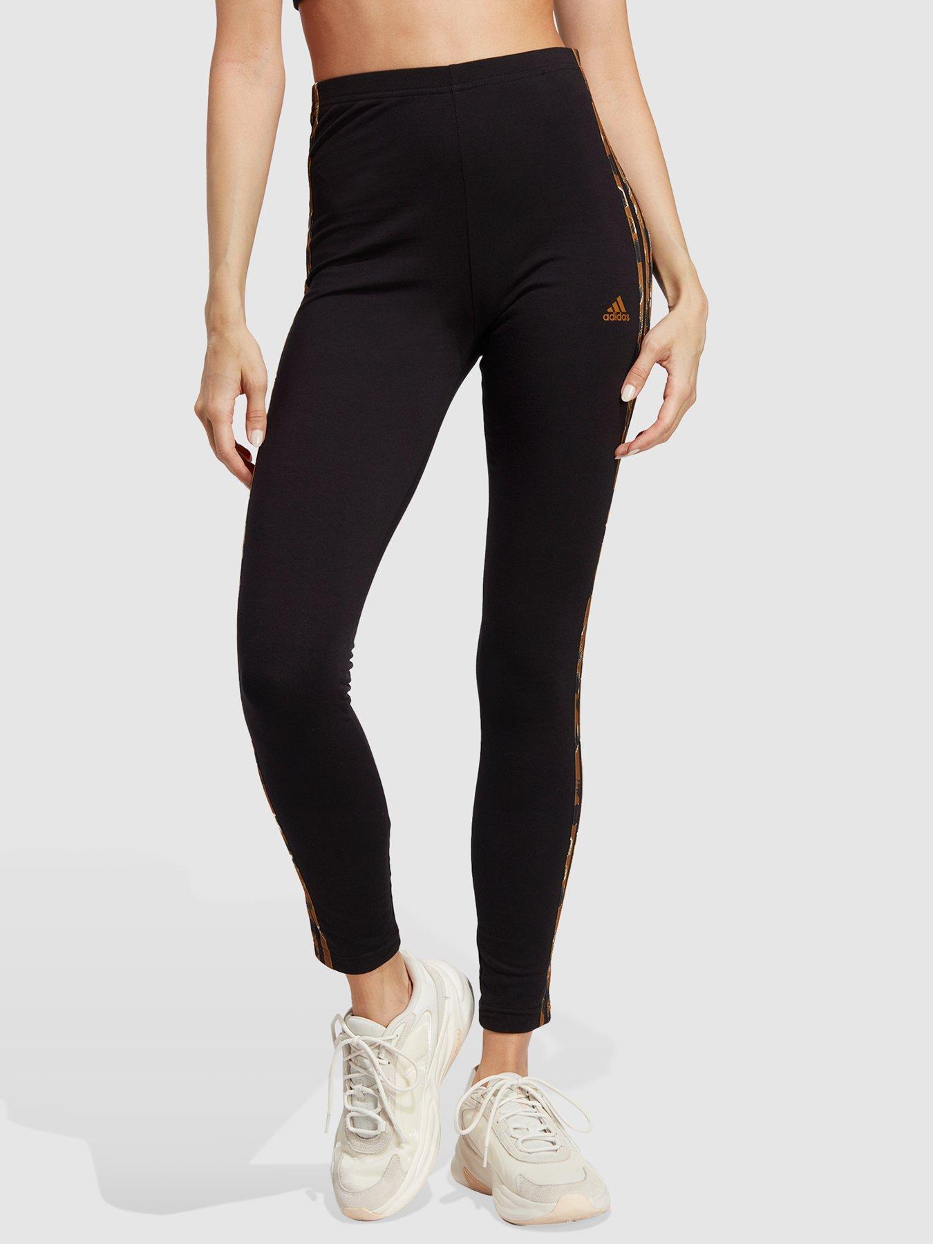 Black and store gold adidas leggings