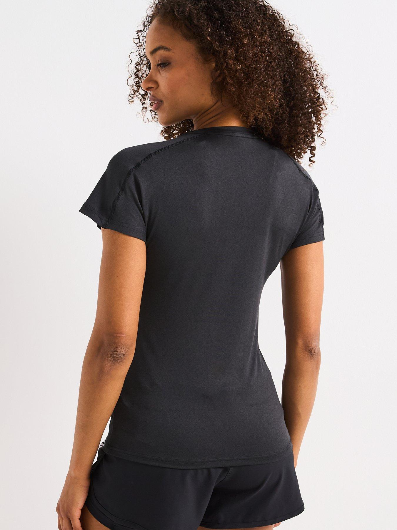 Image 2 of 6 of adidas Performance Aeroready Train Essentials Minimal Branding V-neck T-shirt - Black