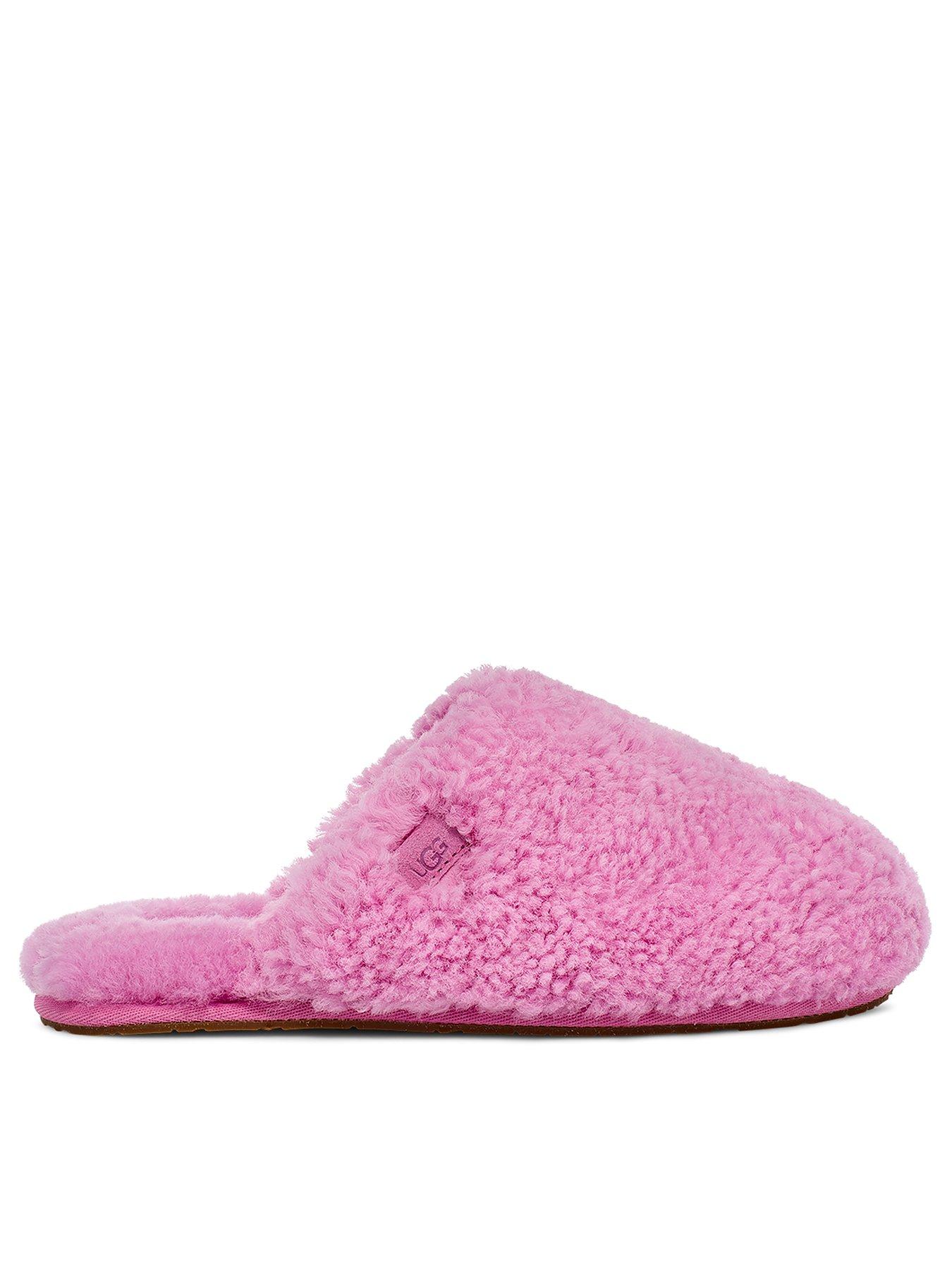 Ugg pink best sale fuzzy slippers