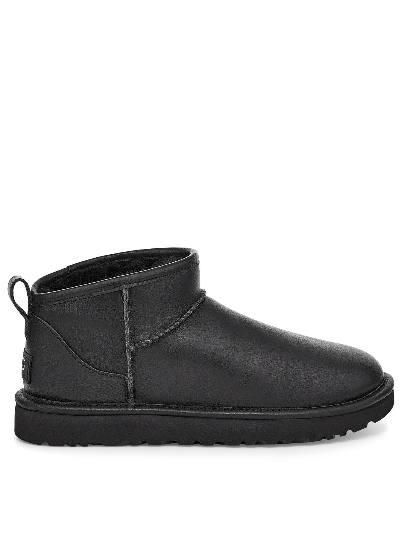 ugg-classic-ultra-mini-leather-ankle-boots-black