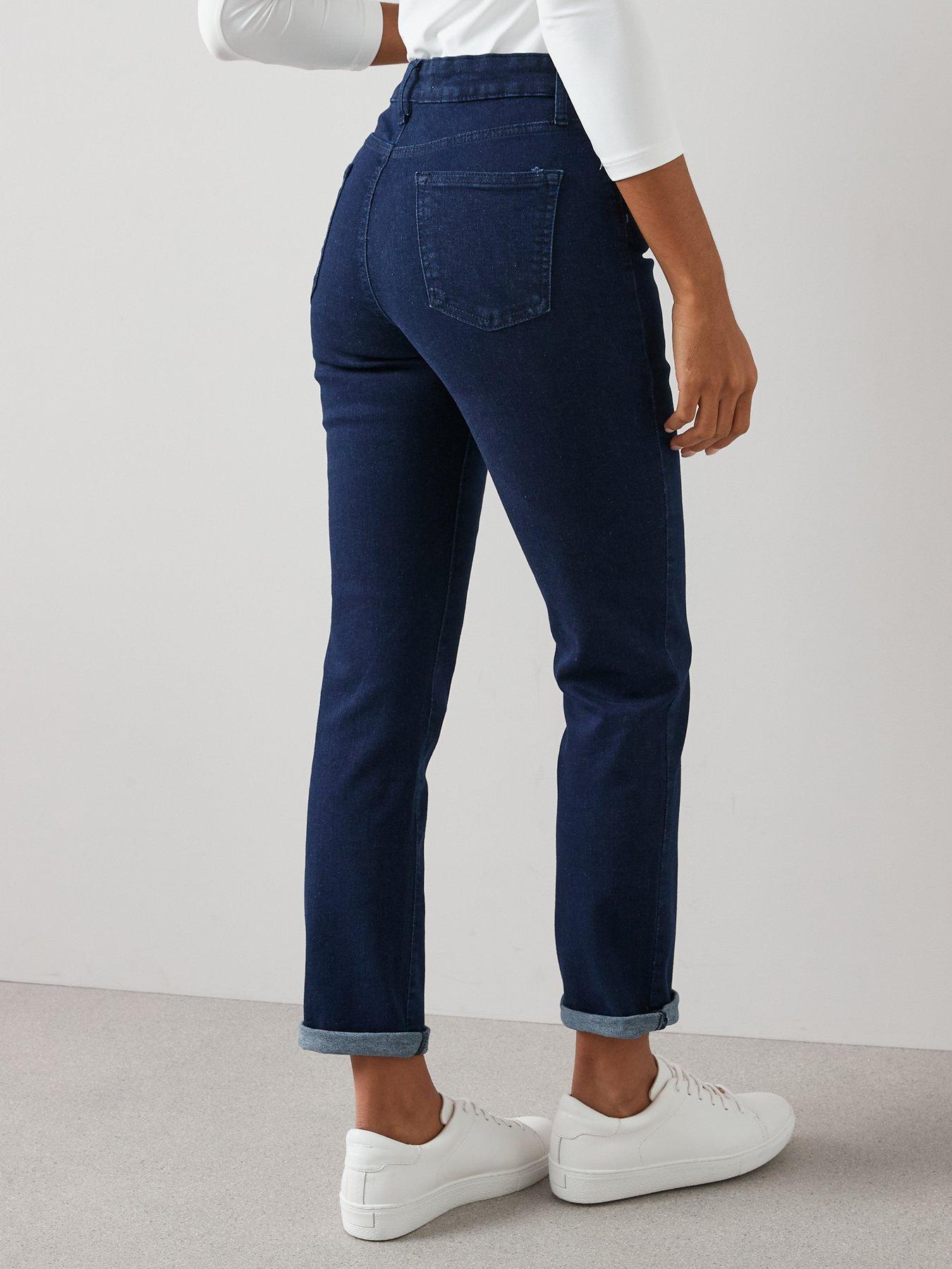 Image 2 of 7 of The Very Collection Straight Leg Jean With Stretch - Dark Wash