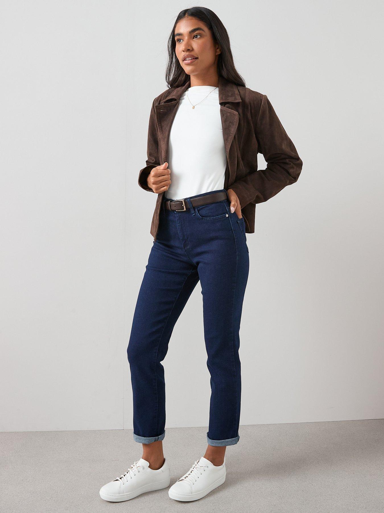 Image 3 of 7 of The Very Collection Straight Leg Jean With Stretch - Dark Wash