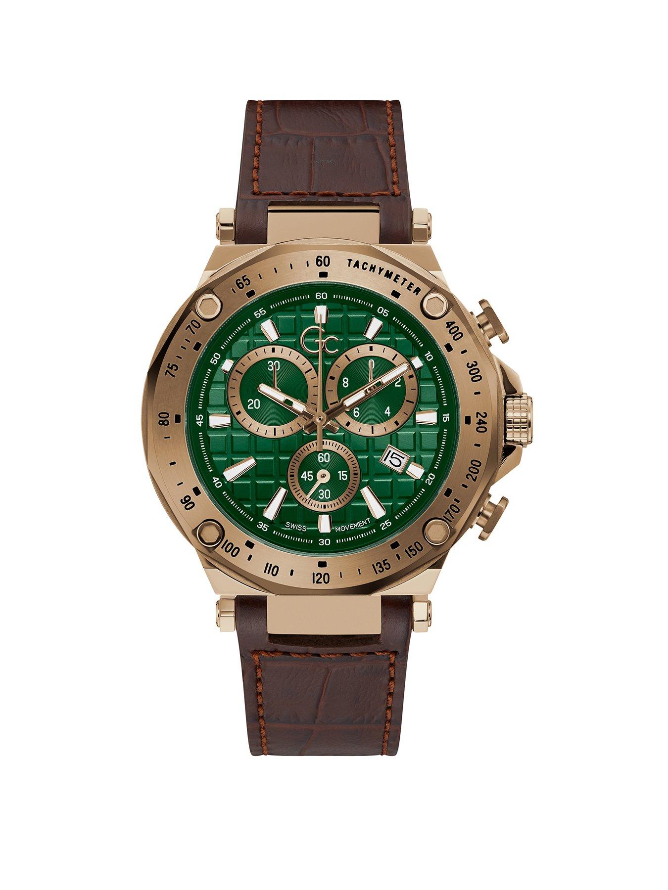 Spirit Sport Genuine Leather Men s Swiss Watch