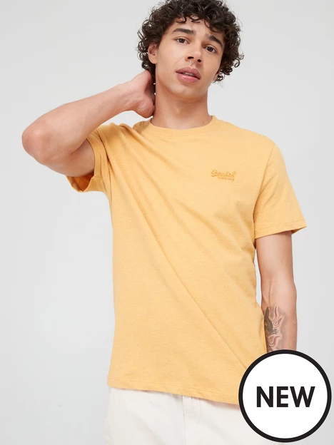 prod1091685030: Embroidered Logo T-Shirt - Yellow 