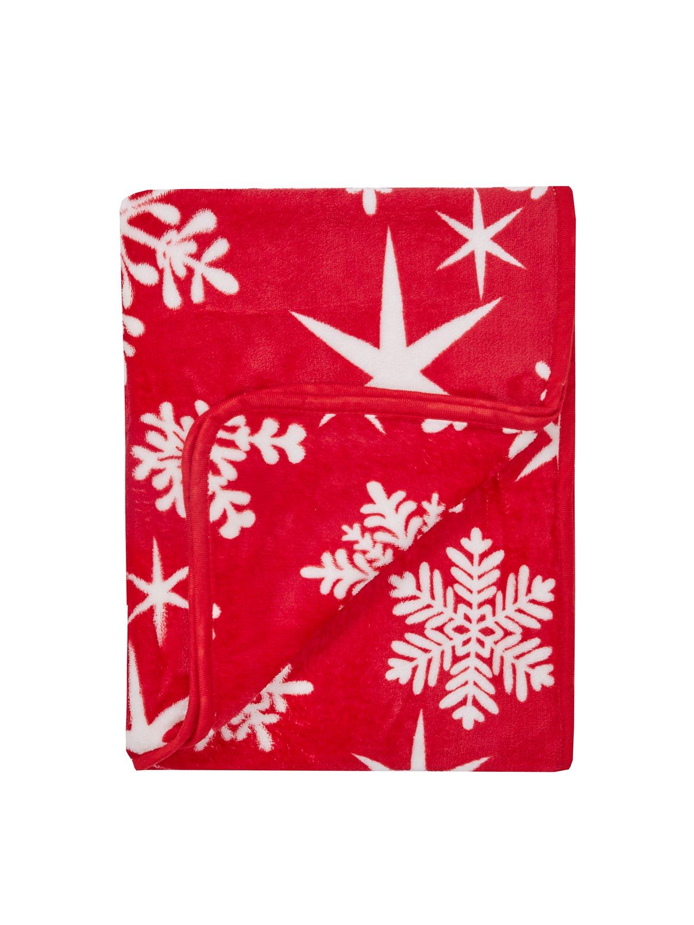 very-home-christmas-snow-flake-throw-in-redfront