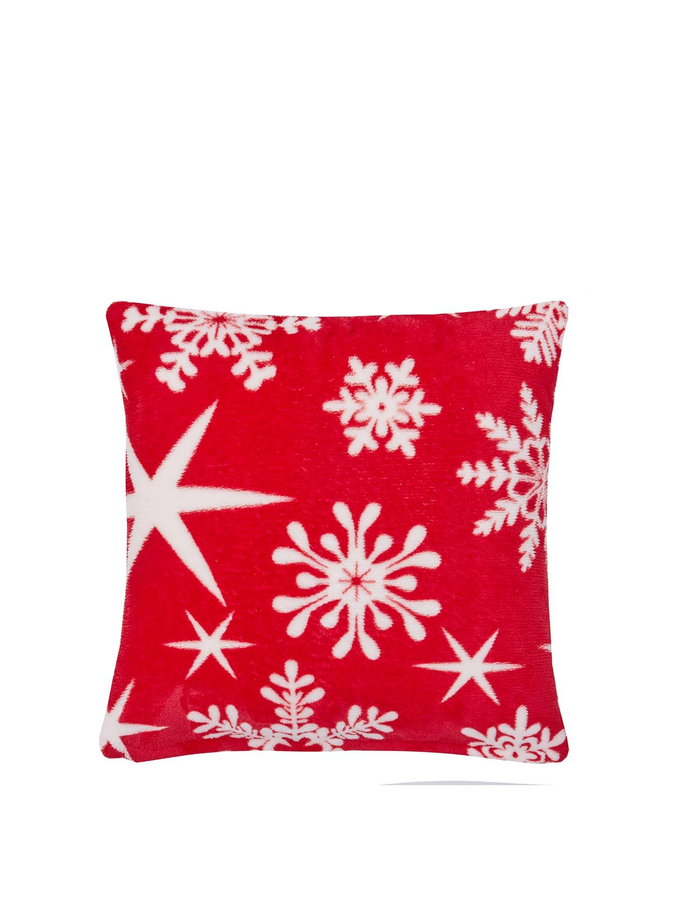 very-home-christmas-snow-flake-cushion-in-redfront