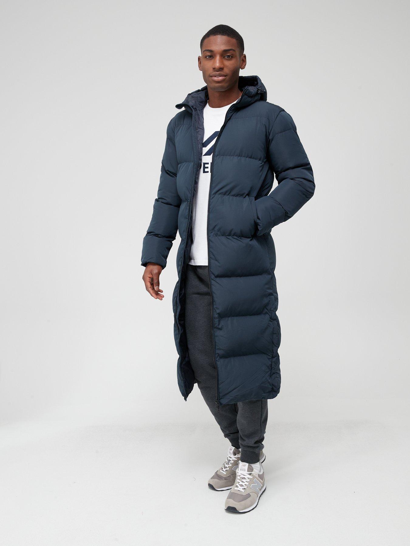 grey padded coat mens