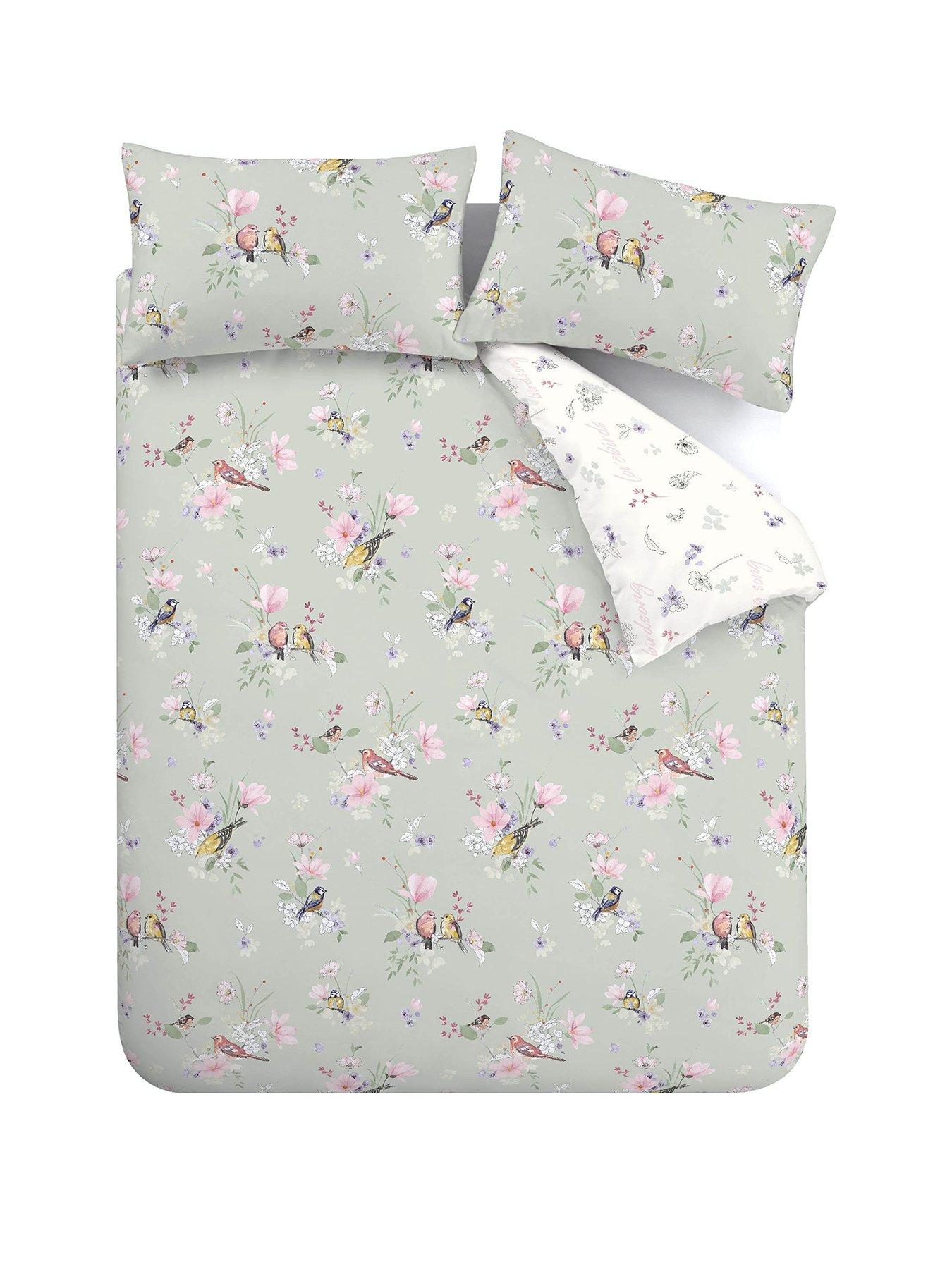 catherine-lansfield-catherine-lansfield-songbird-reversible-duvet-cover-set-sage-green-dbstillFront