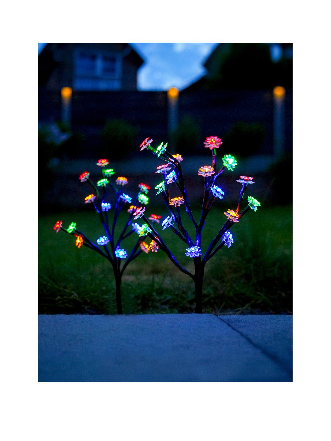 Image of Streetwize Solar Flower Tree Lights - Pack of 2