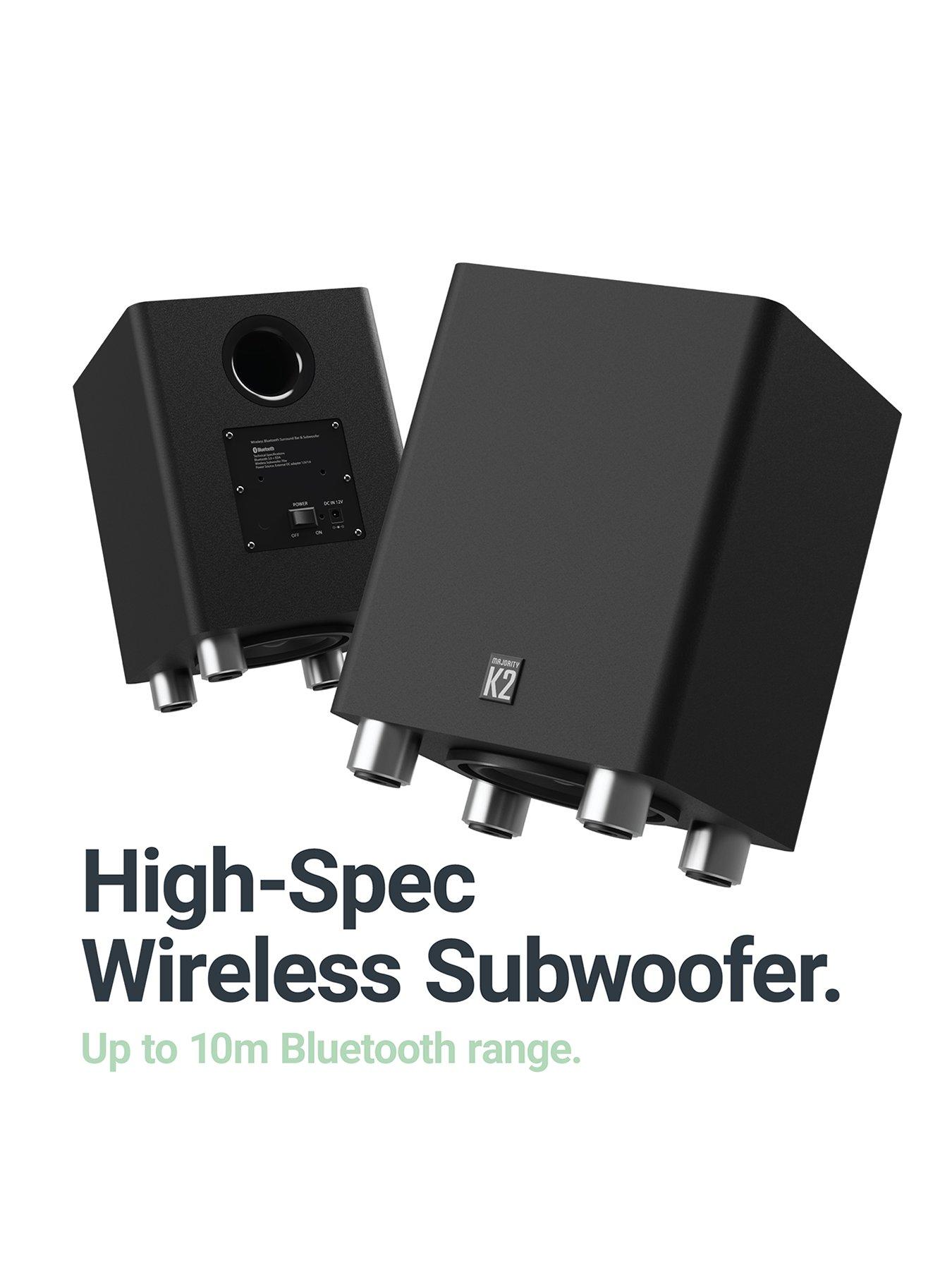 Image 3 of 7 of Majority Majority K2 150W Soundbar with Wireless Sub (ARC HDMI/Bluetooth/AUX/Optical) - Black
