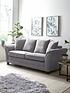 very-home-dury-chunky-weave-3-seater-sofa-greyfront