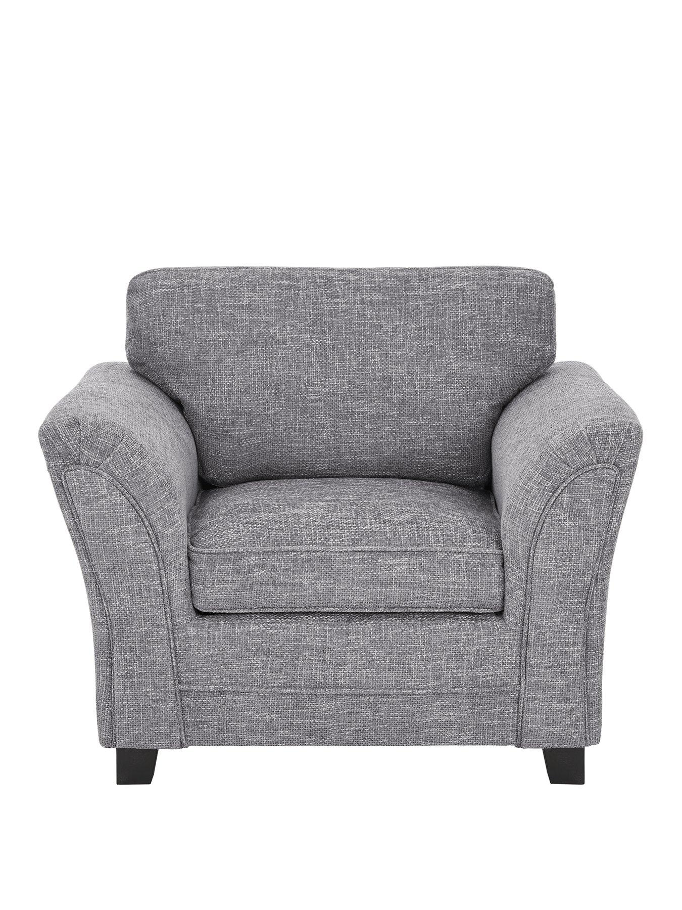 Image 2 of 6 of Very Home Dury Chunky Weave Armchair - Grey&nbsp;- FSC&reg; Certified