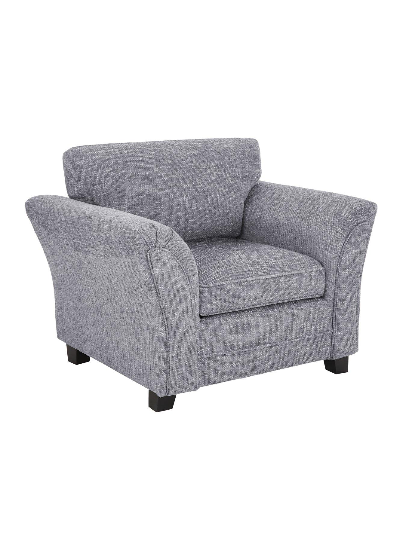 Image 3 of 6 of Very Home Dury Chunky Weave Armchair - Grey&nbsp;- FSC&reg; Certified