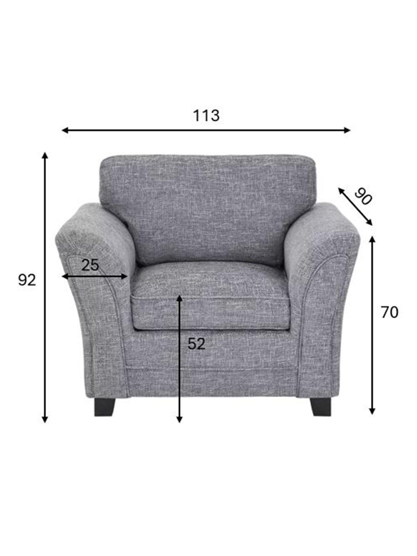 Image 5 of 6 of Very Home Dury Chunky Weave Armchair - Grey&nbsp;- FSC&reg; Certified