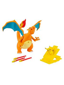 pokemon-charizard-deluxe-feature-figure-w-lights-and-soundsnbsp--includes-pikachu-and-launcher