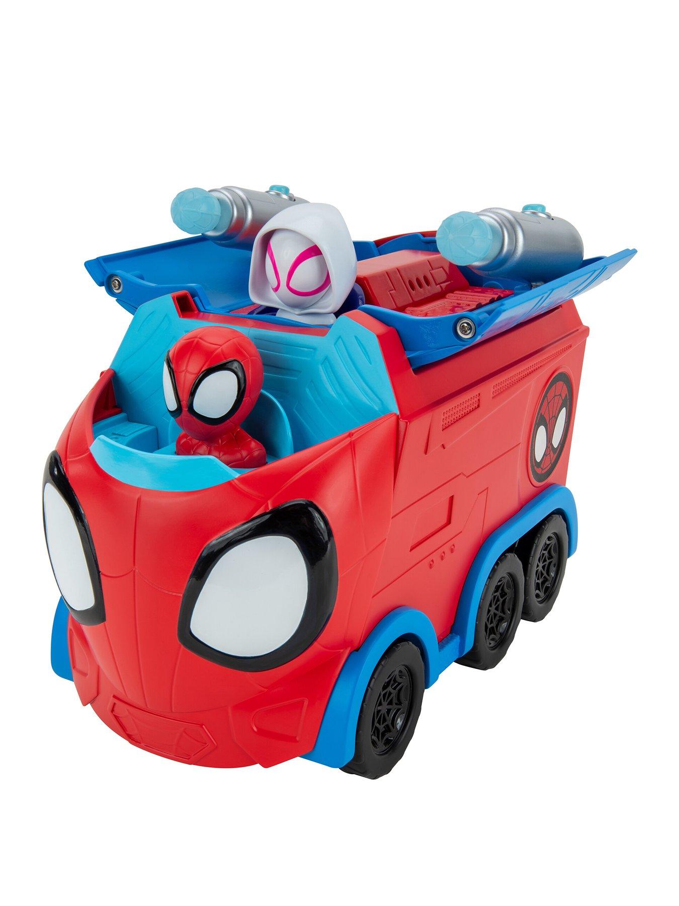 undefined Marvel's Spidey and his Amazing Friends Web Spinning Hauler - 8-inch 3-in-1 Transforming Vehicle