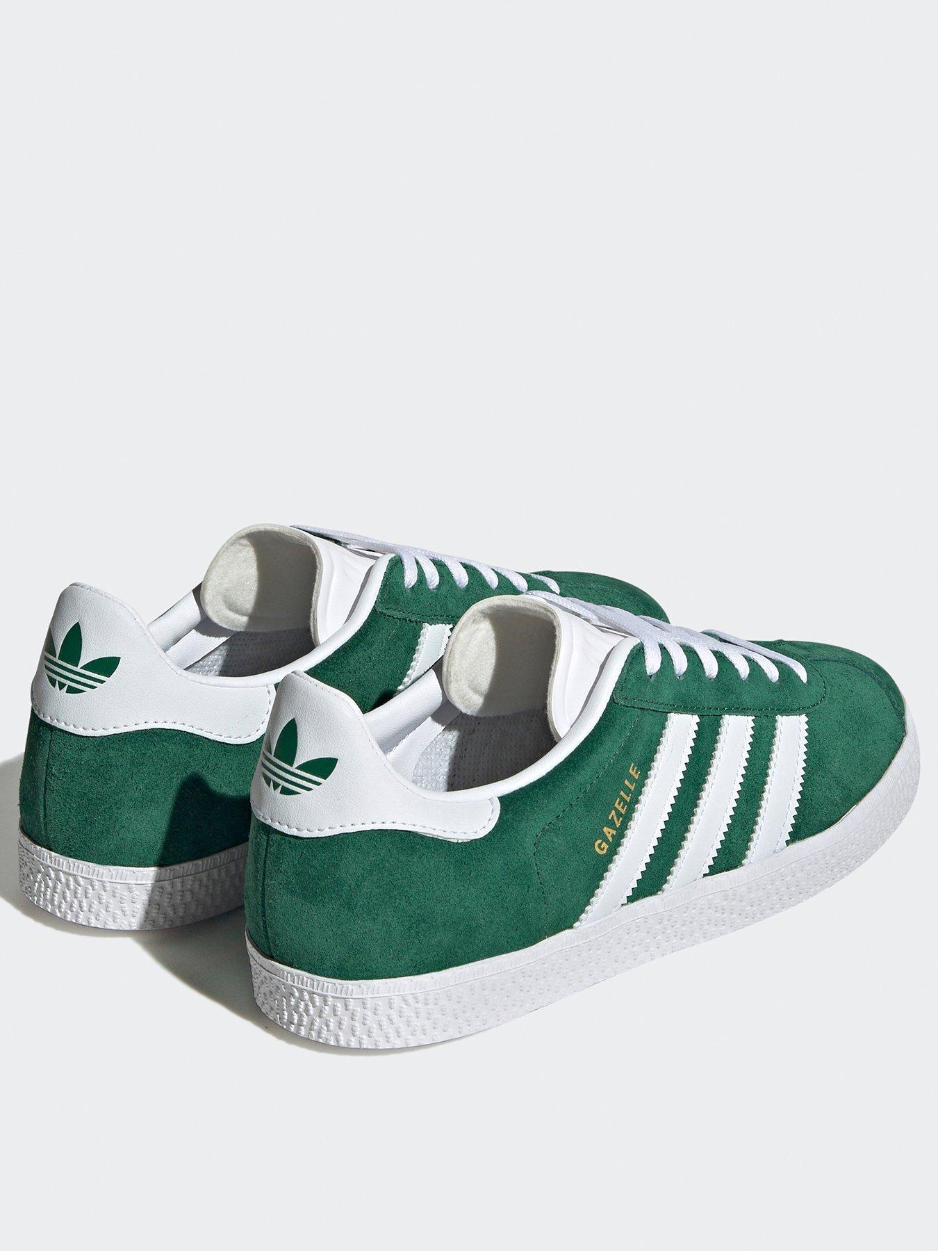 Adidas originals outlet green gazelle trainers