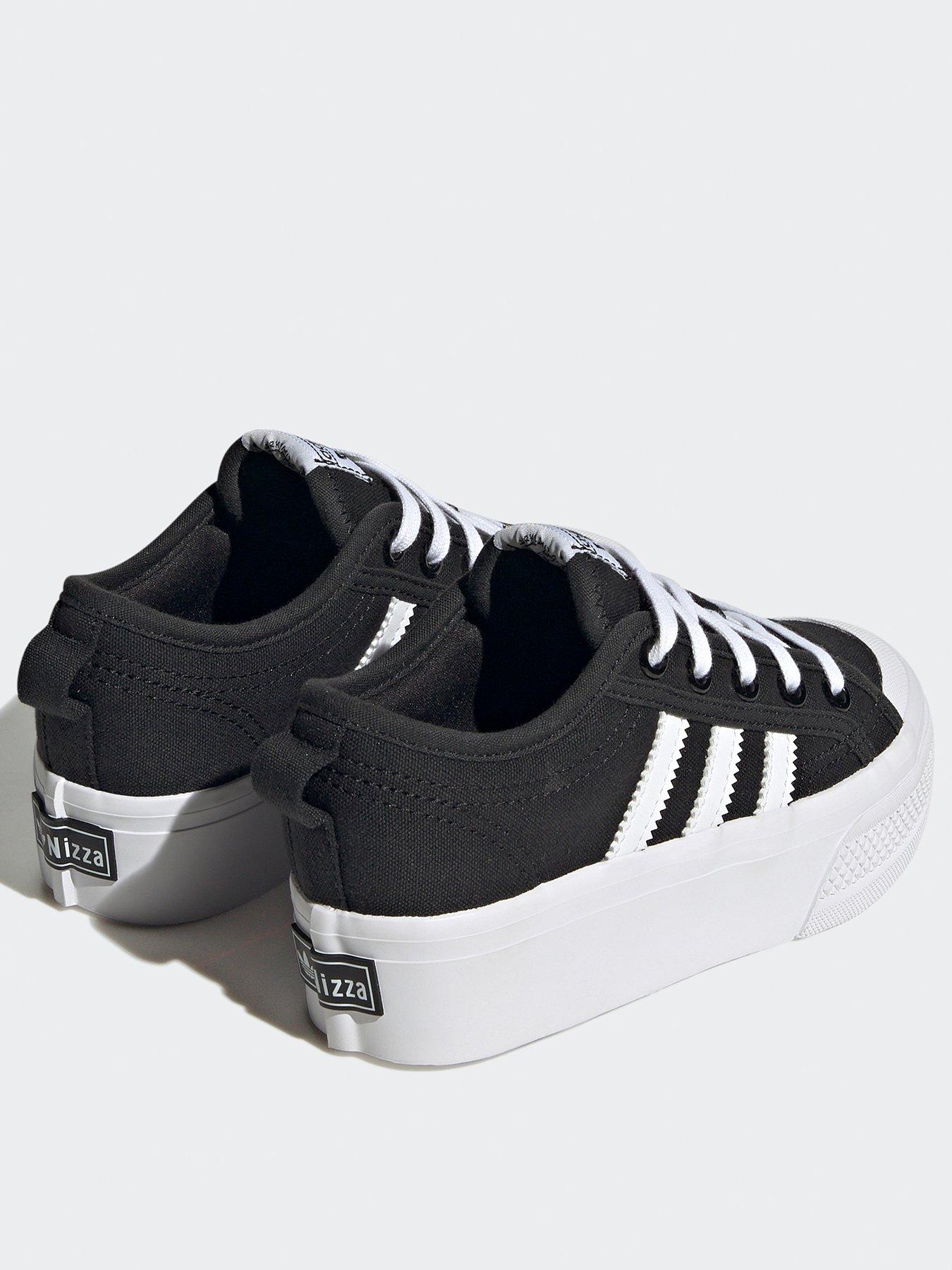 adidas-originals-kids-girls-nizza-platform-trainers-blackwhitestillFront