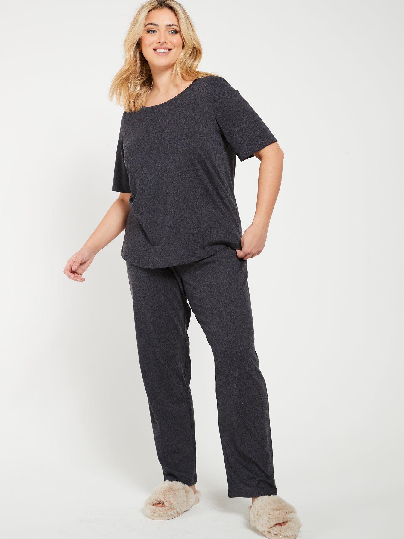 everyday-short-sleeve-and-slim-leg-pyjama-set-charcoalfront