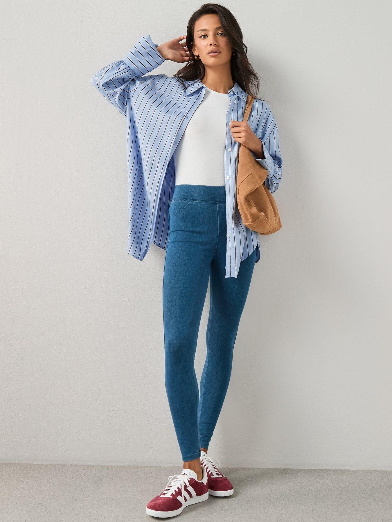 Image 3 of 6 of The Very Collection Denim Look Jegging - Blue