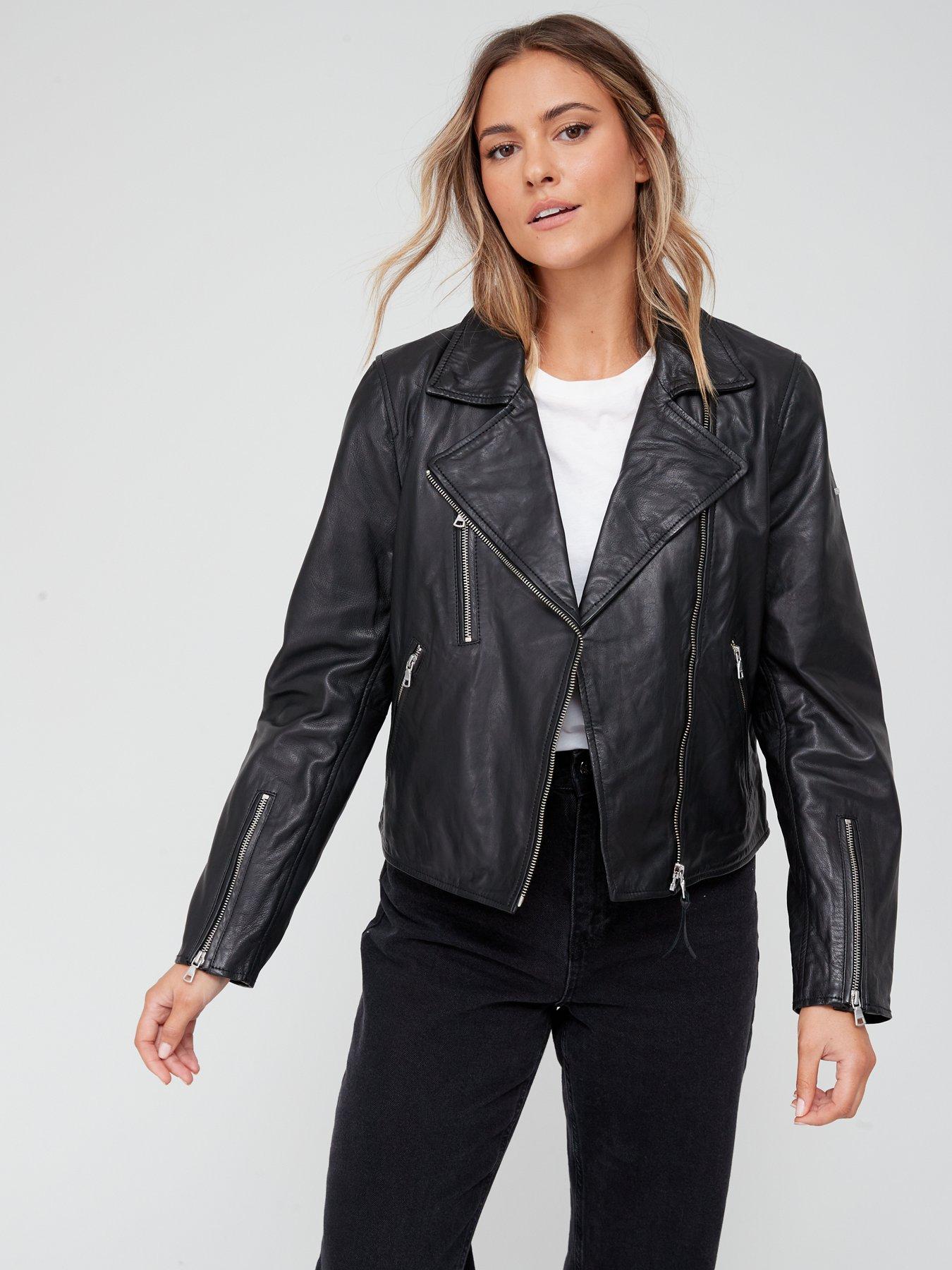 Everyday Faux Leather Biker Jacket - Black