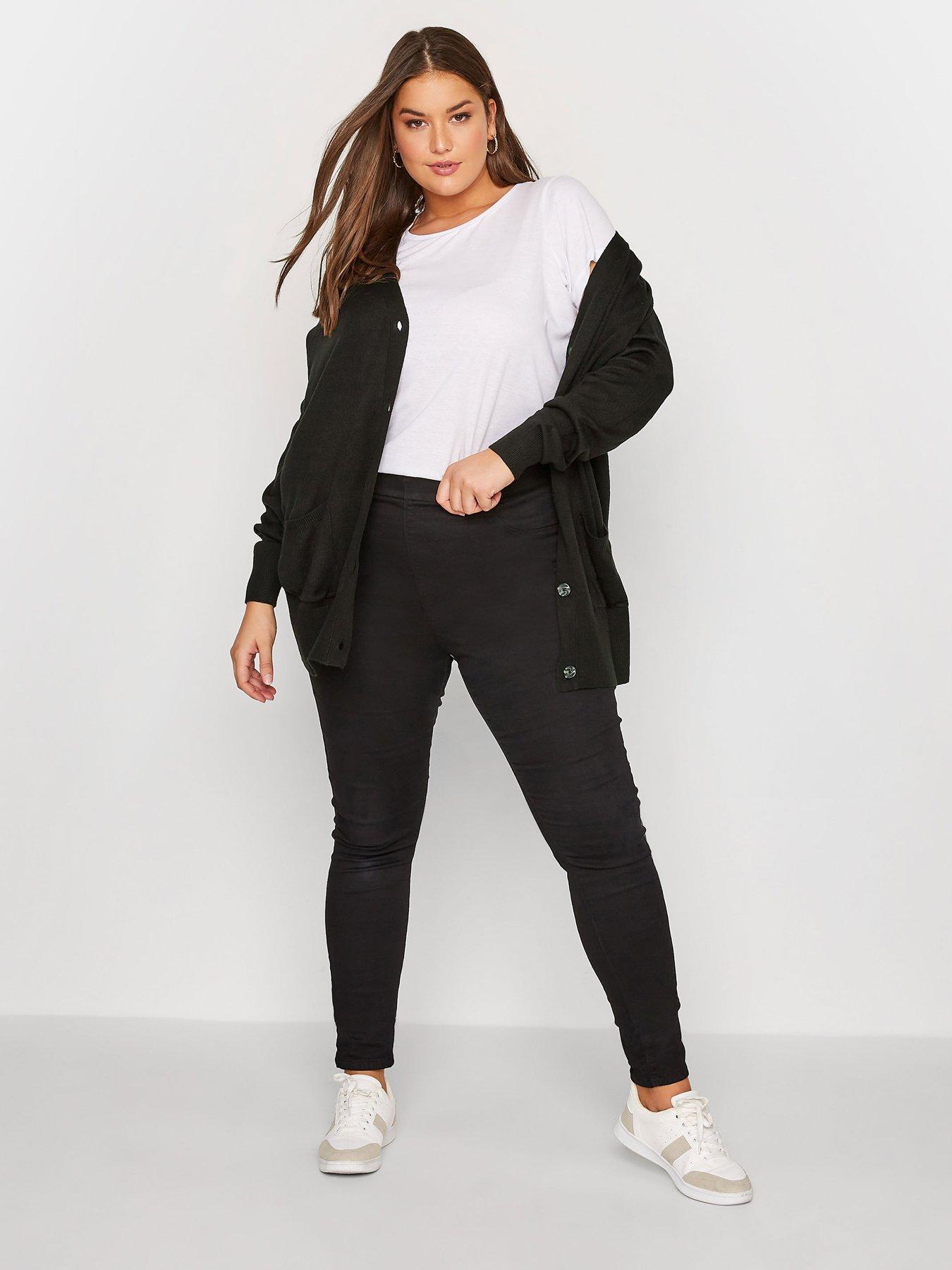 Image 3 of 4 of Yours Yours Boyfriend Cardigan Black