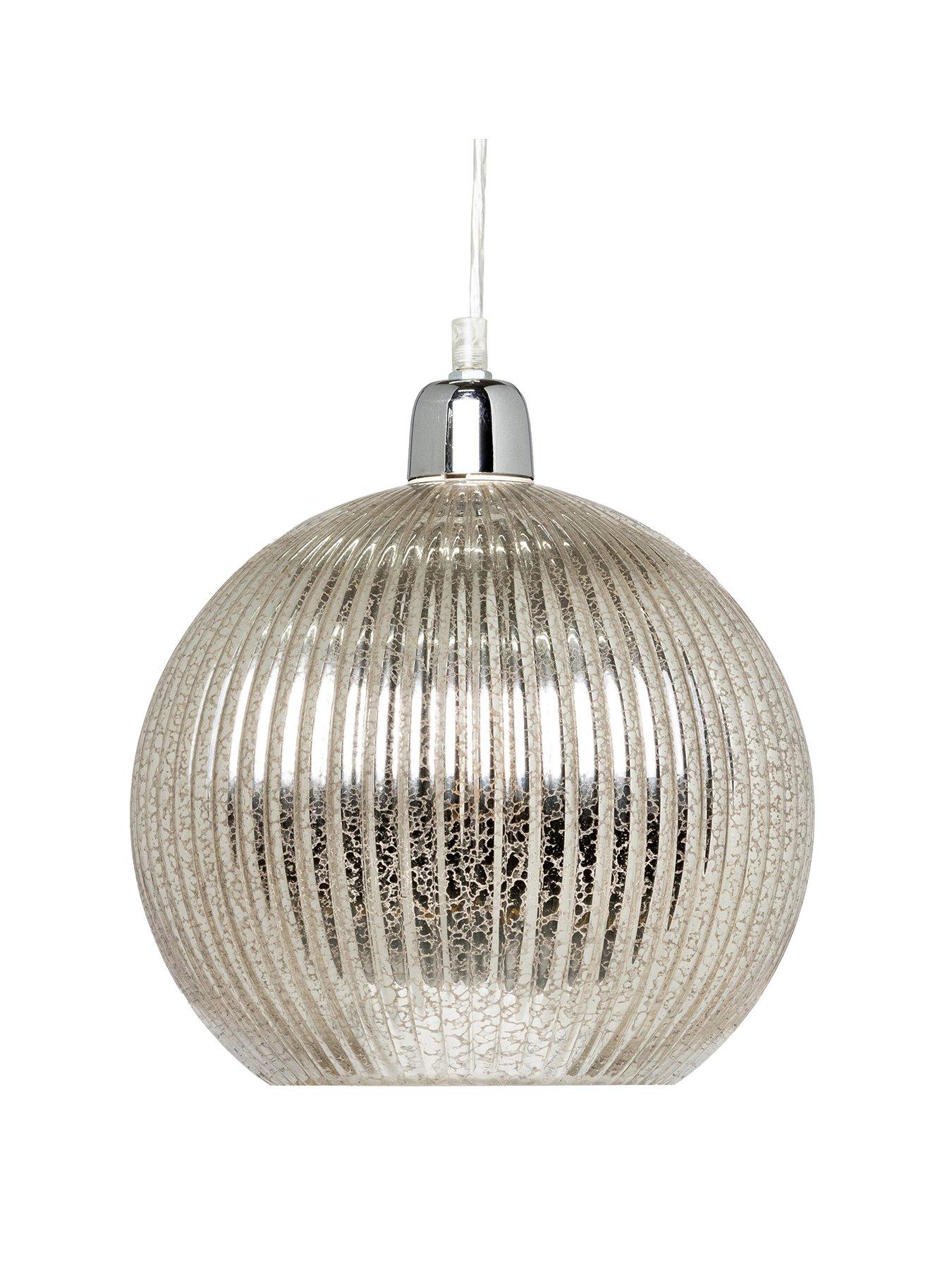 Image 1 of 3 of Very Home Ameya Mercury Globe Ceiling Light - Mercury/Chrome