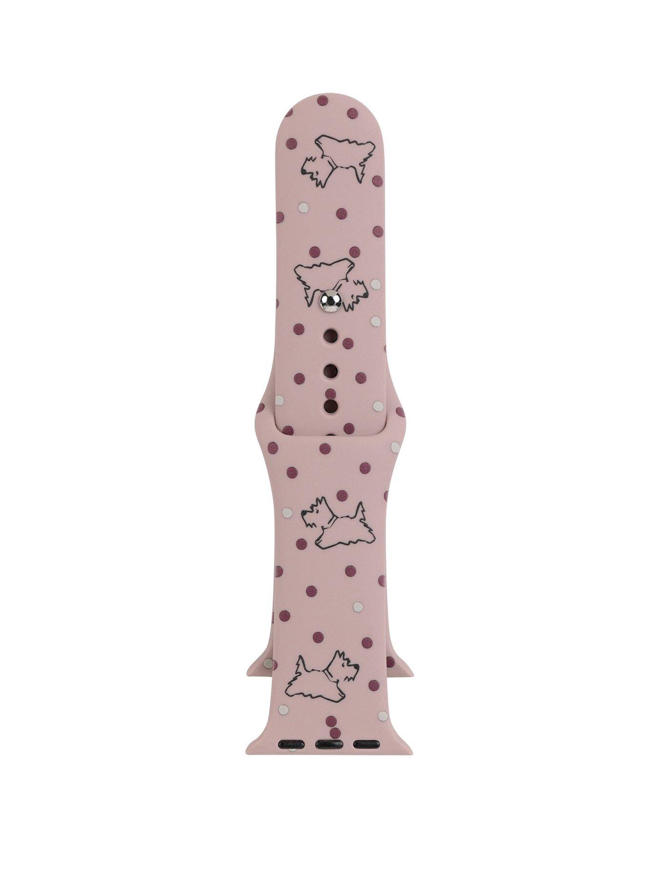 radley-radley-ladies-pink-printed-printed-dog-silicone-apple-watch-strapstillFront